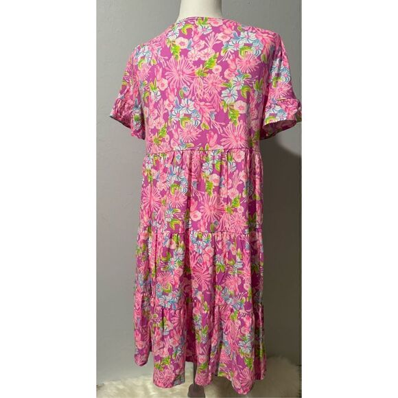 Lilly Pulitzer Jodee Floral swing short sleeve dress M - Picture 4 of 10